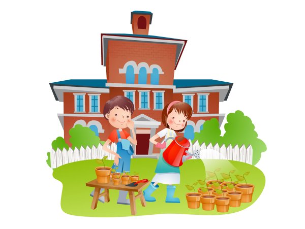 Дети лагерь вектор