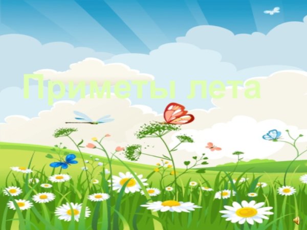 Приметы про лето