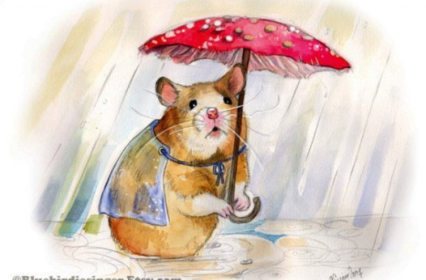 Мышь под зонтом