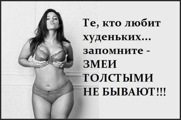 Высказывания о полных женщинах