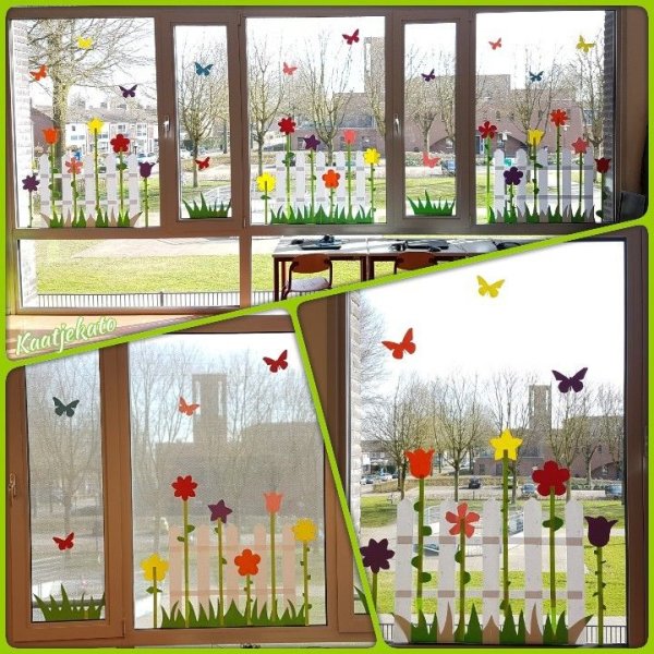 Украшение окон к весне