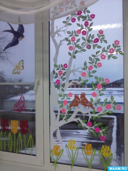 Осенние окна в детском саду