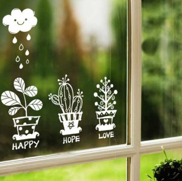 Весенний декор на окна в детский сад