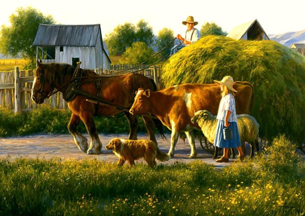 Художник Роберт Дункан (Robert Duncan). Коровы