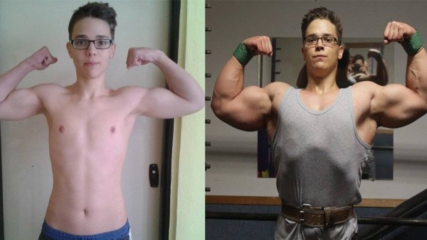 Качок до и после