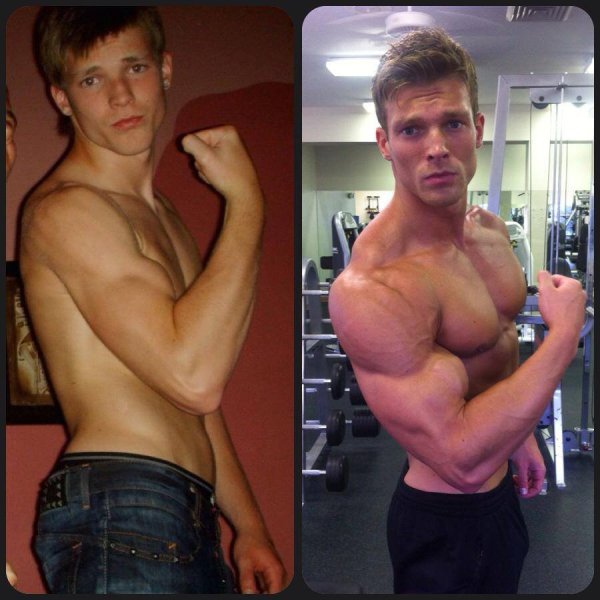 Стероиды до и после