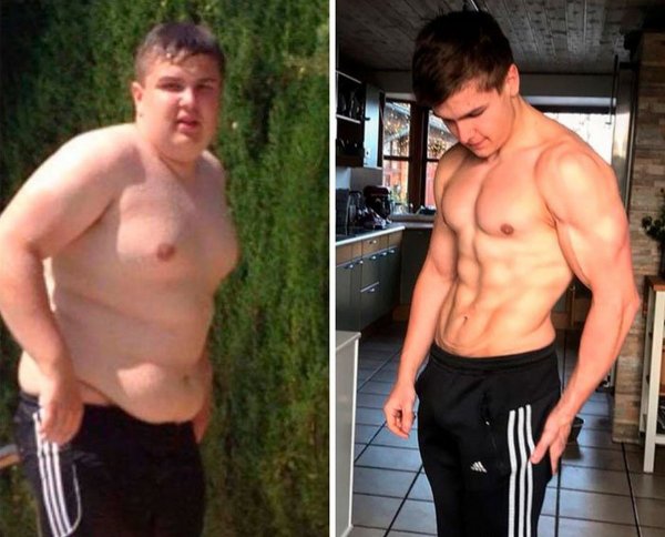 До и после похудения мужчины