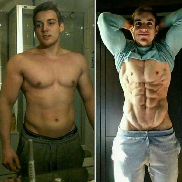 Накаченный но без пресса