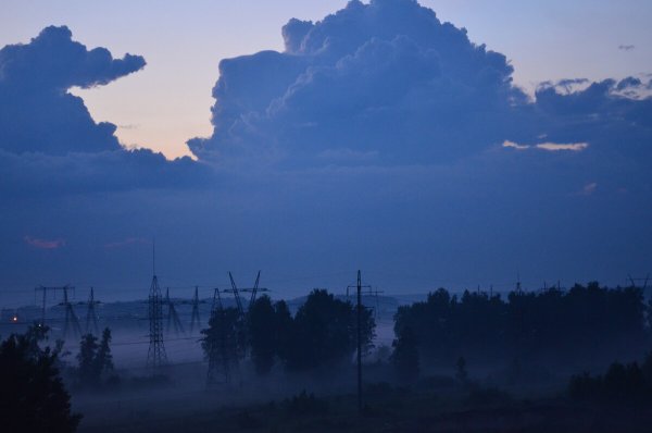 Туман в поле