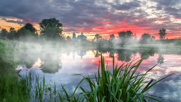 Рассвет туман