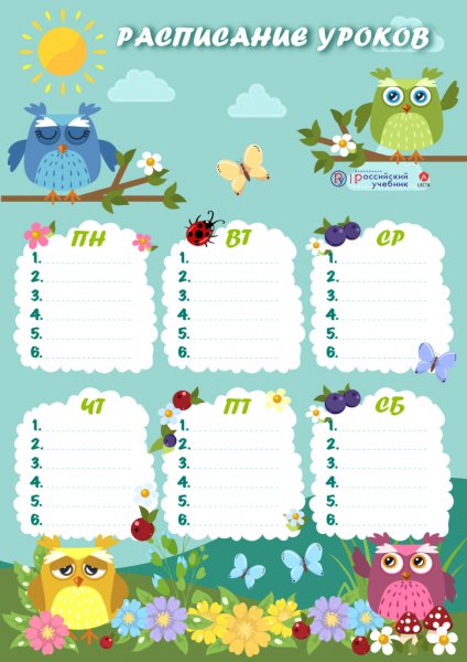 Портфолио расписание уроков