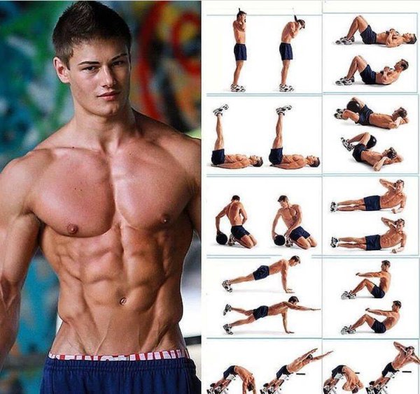 До и после тренировок мужчины