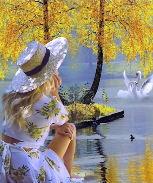 Женщина лето,осень