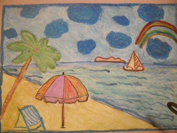 Рисование грустная осень