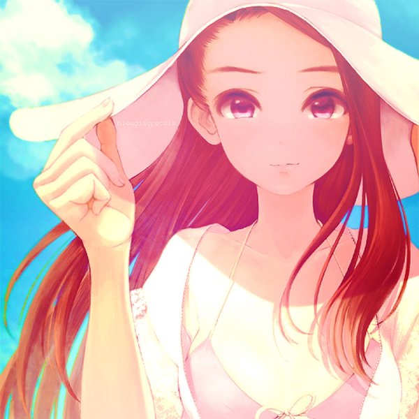 Аниме блондинка с каре