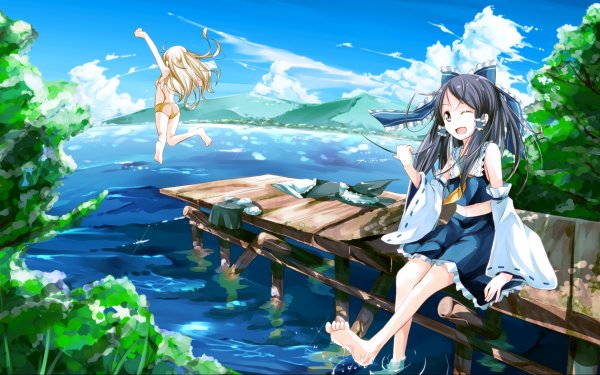 Аниме девушки летом