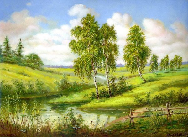 Летний пейзаж картины