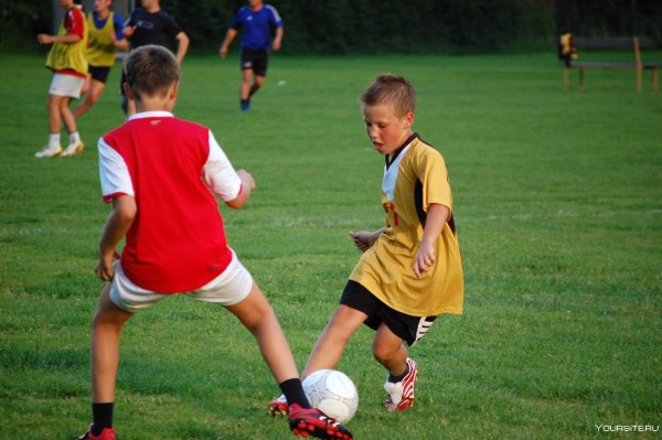 Дети на футбольном поле