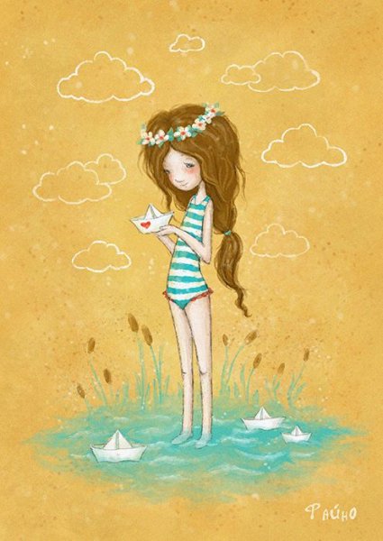 Рисунки лето для срисовки