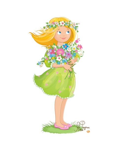 Девушка Весна рисунок