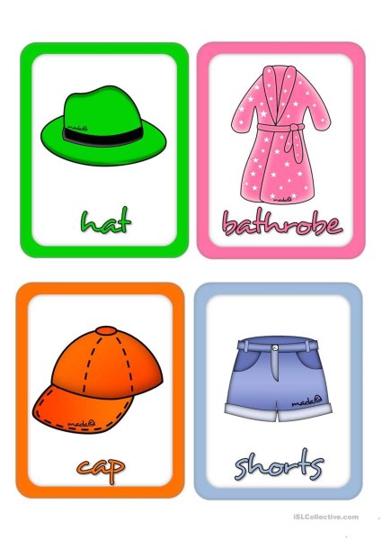 Одежда Flashcards for Kids