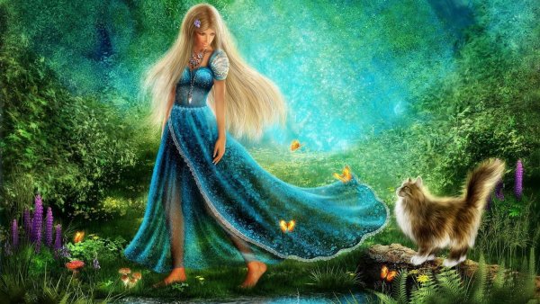 Женщина на качелях