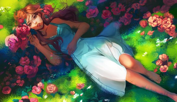 Девушка лето арт