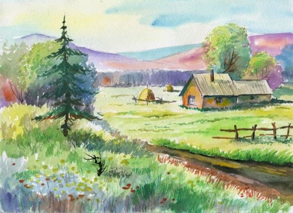 Пейзажи акварелью Татьяна Бейко