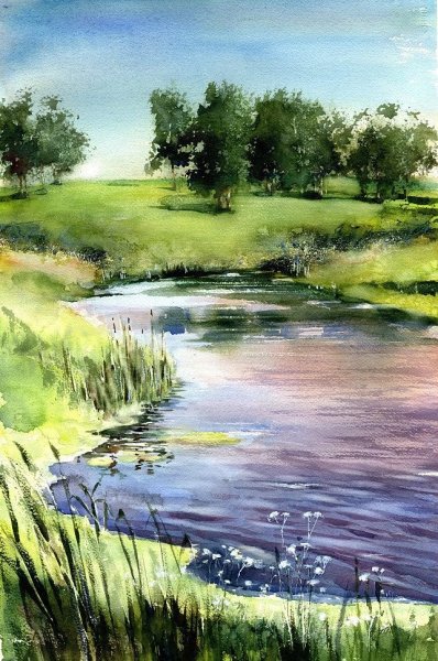 Тупоршин Владимир акварель Пущино