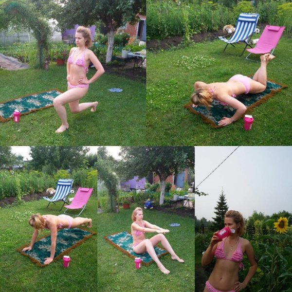 Позагорать на даче