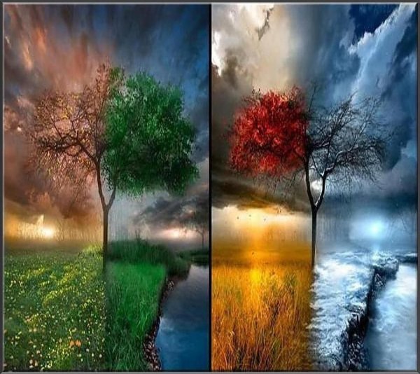 Четыре времени года в одной картине