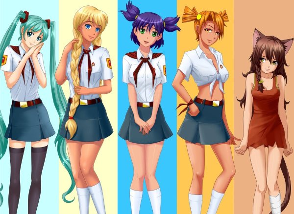 Славя Лена и Алиса Бесконечное лето