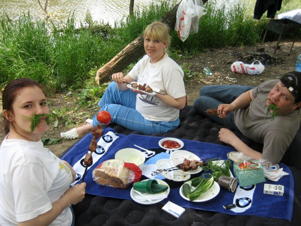 Девчонки на шашлыках