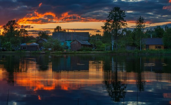 Летний вечер в деревне
