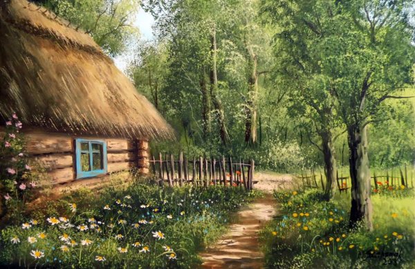 Деревня на опушке