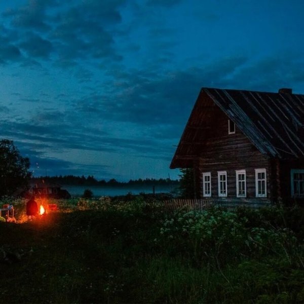 Деревня лето вечер