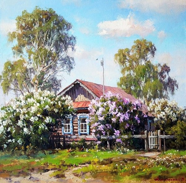 Окно с цветами