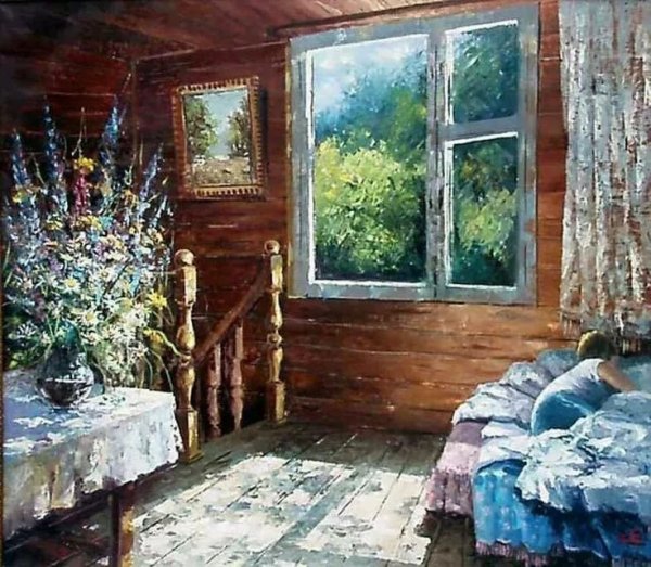 Русская деревня палисадники