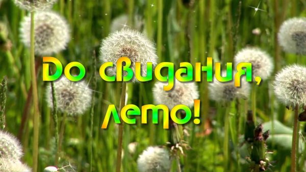 Прощай лето для детей