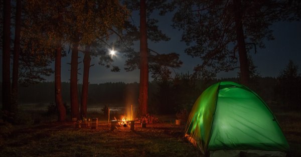 Палатка в лесу