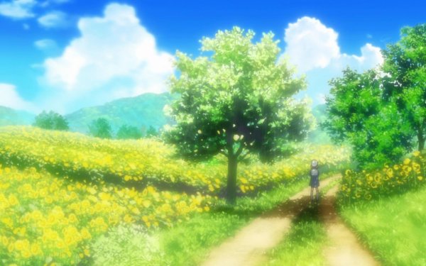 Аниме фон Поляна