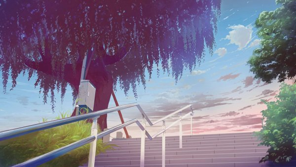 Поляна в мультяшном стиле