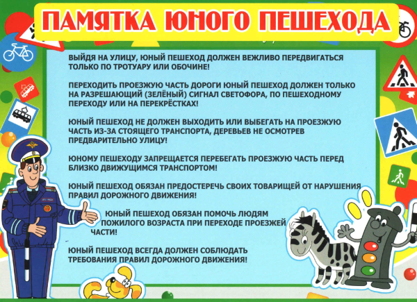 Памятка юного пешехода