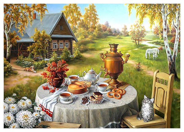 Утренний пейзаж деревня Герасимов