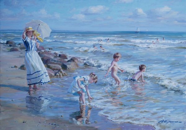 Художник Александр Аверин море