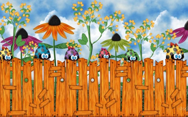 Забор мультяшный