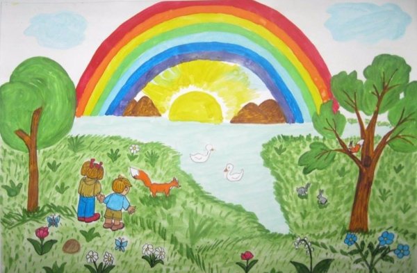 Детские рисунки на тему природа