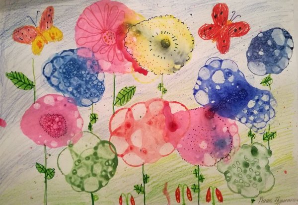 Техника рисования мыльными пузырями