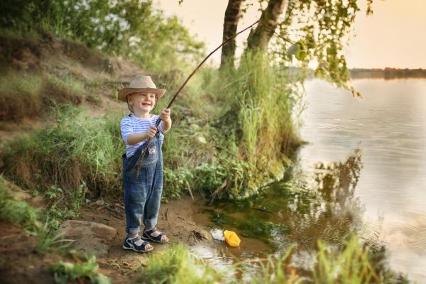 Фотосессия рыбалка дети