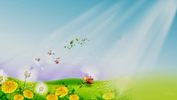 Летние детские фоны для презентаций